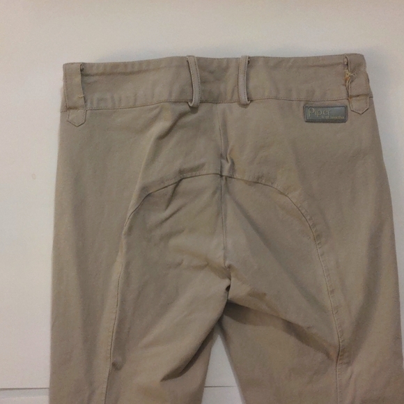 Piper SmartPak low rise side zip show breeches size 28R, with knee patch, tan - Picture 4 of 4